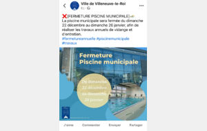 FERMETURE DE LA PISCINE 